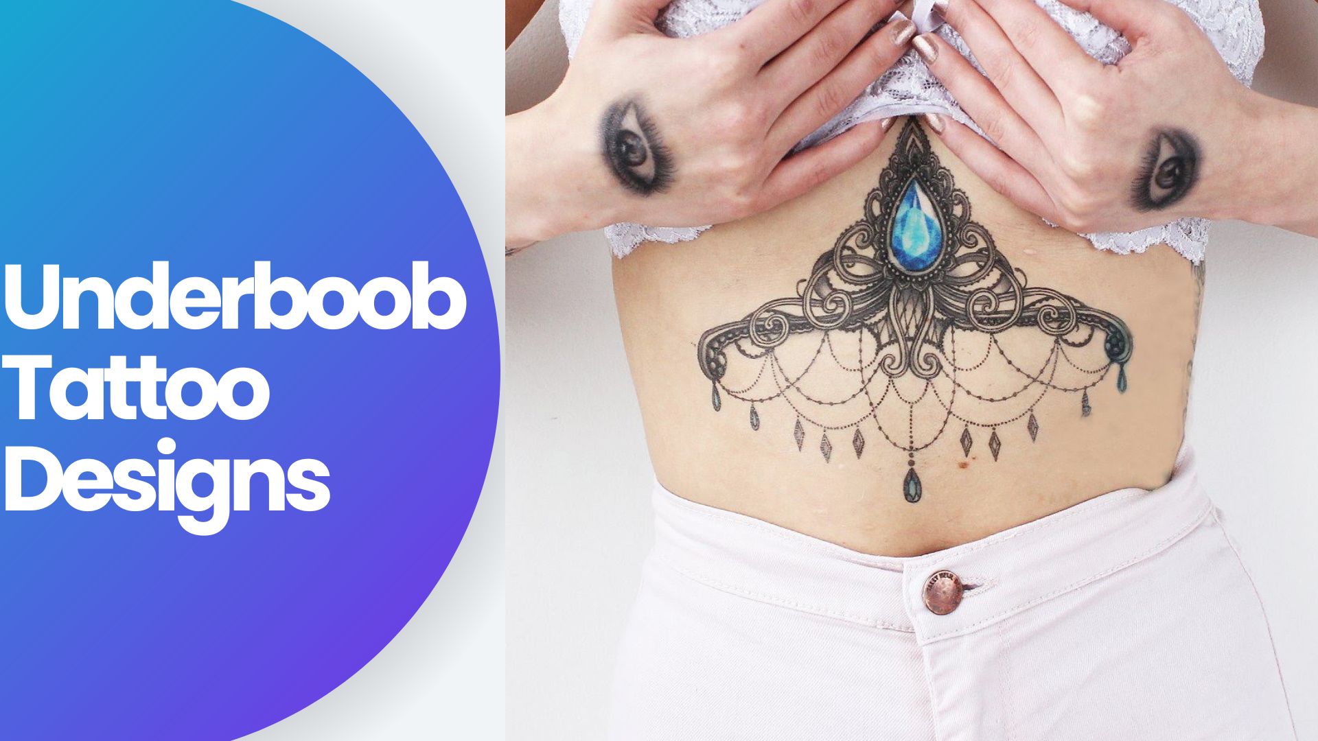 Underboob Tattoo Designs for Women