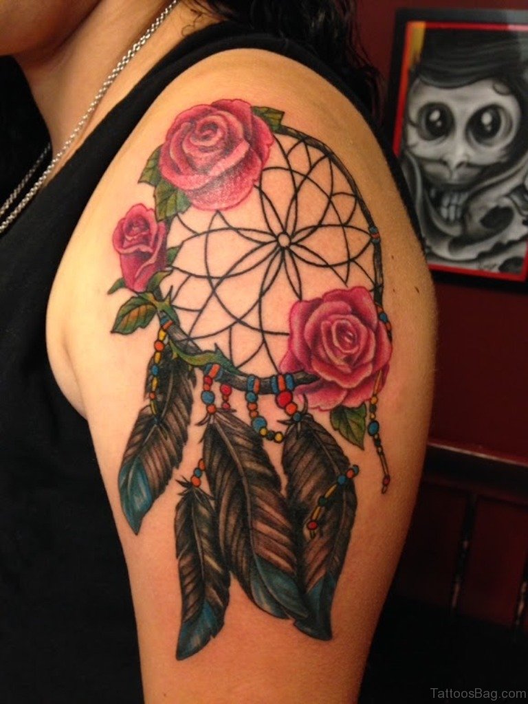 Dreamcatcher with flowers