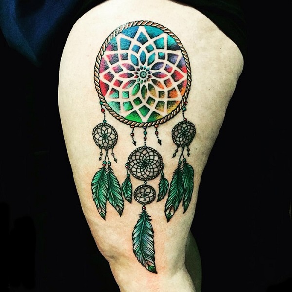 Dreamcatcher with watercolor effect
