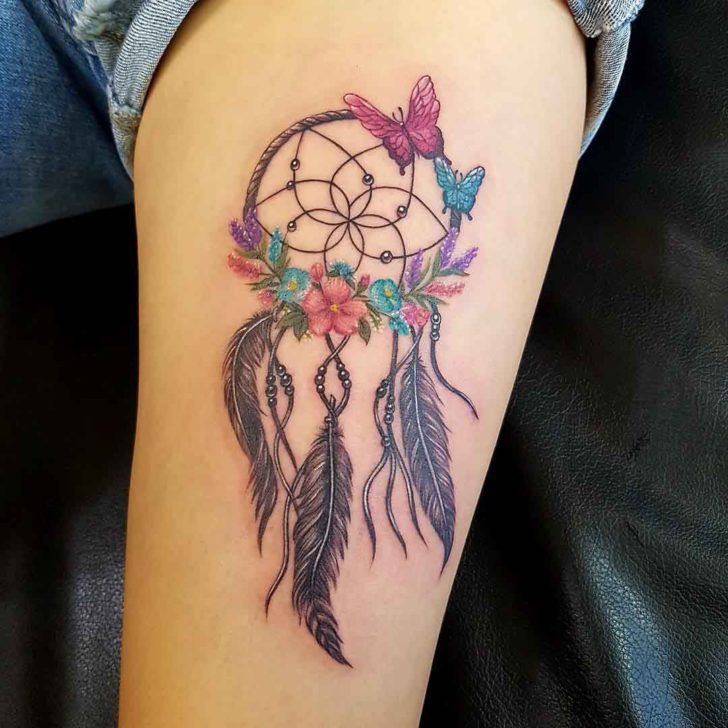 Dreamcatcher with dotwork style