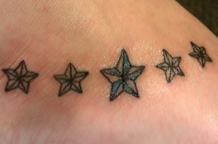 Traditional Five-Pointed Star Tattoos