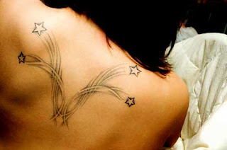 Shooting Star Tattoos on back