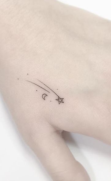 Shooting Star Tattoos on wrist