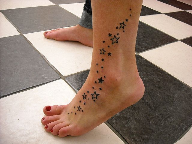 star tattoos on ankles
