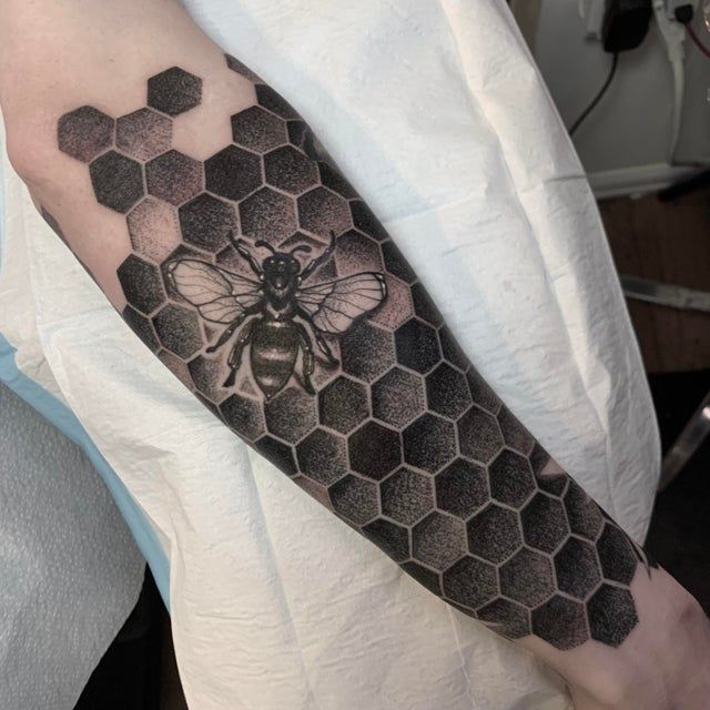 Honeycomb tattoo geometric
