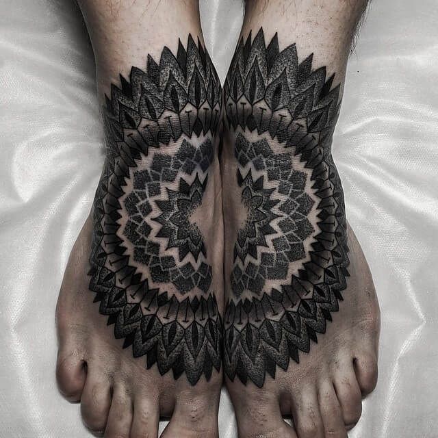 Geometric Foot Tattoos